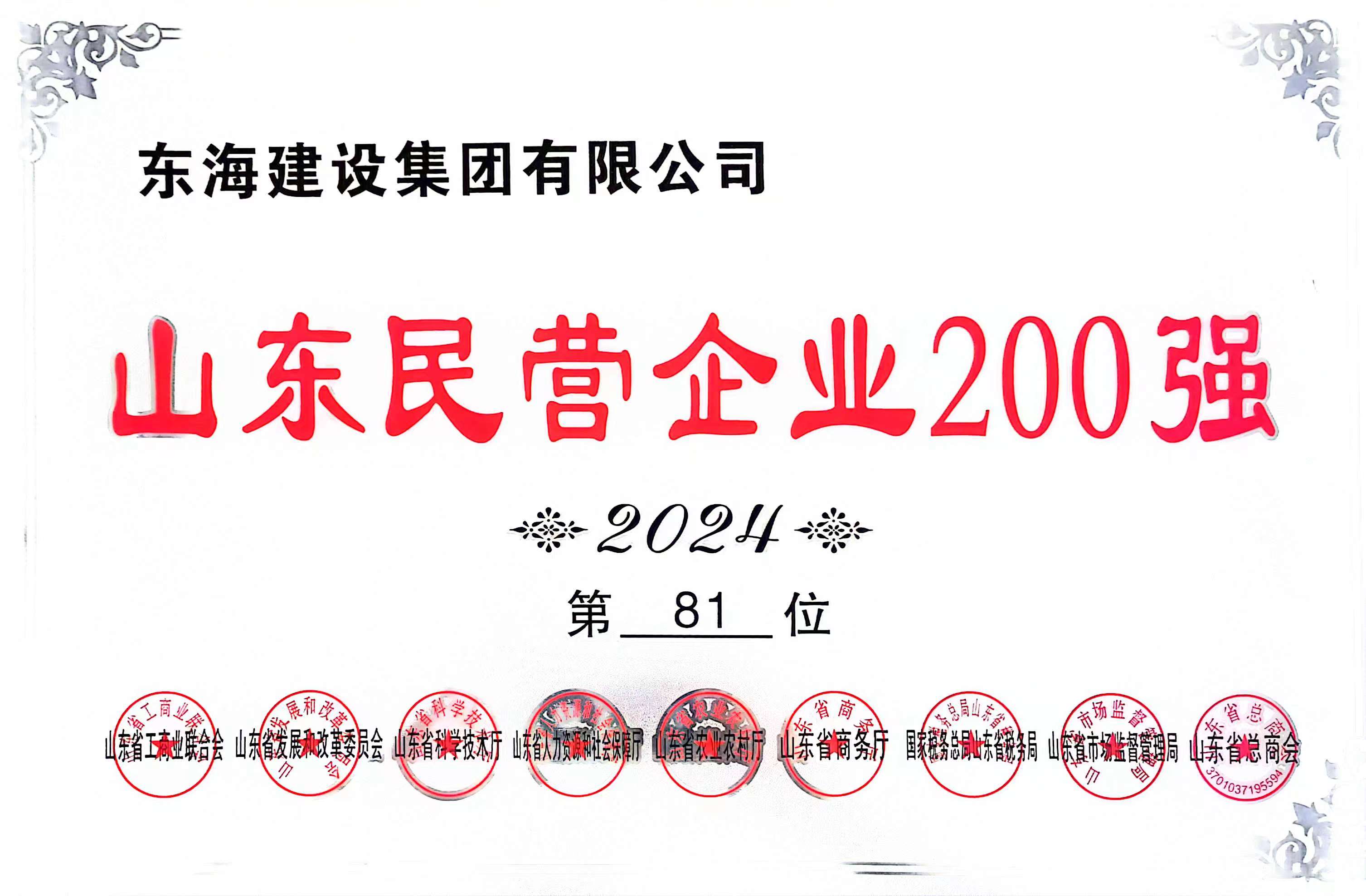 2024年度山東省民營企業一百強